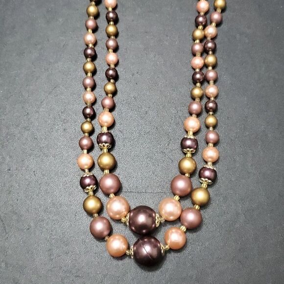 Vintage double strand beaded necklace - Picture 2 of 12